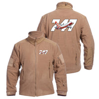 Thumbnail for Boeing 747 & GENX Engine Designed Fleece Military Jackets (Customizable)