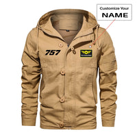 Thumbnail for 757 Flat Text Designed Cotton Jackets