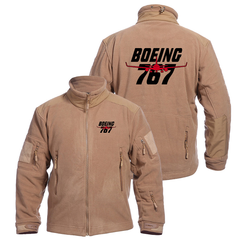 Amazing Boeing 767 Designed Fleece Military Jackets (Customizable)