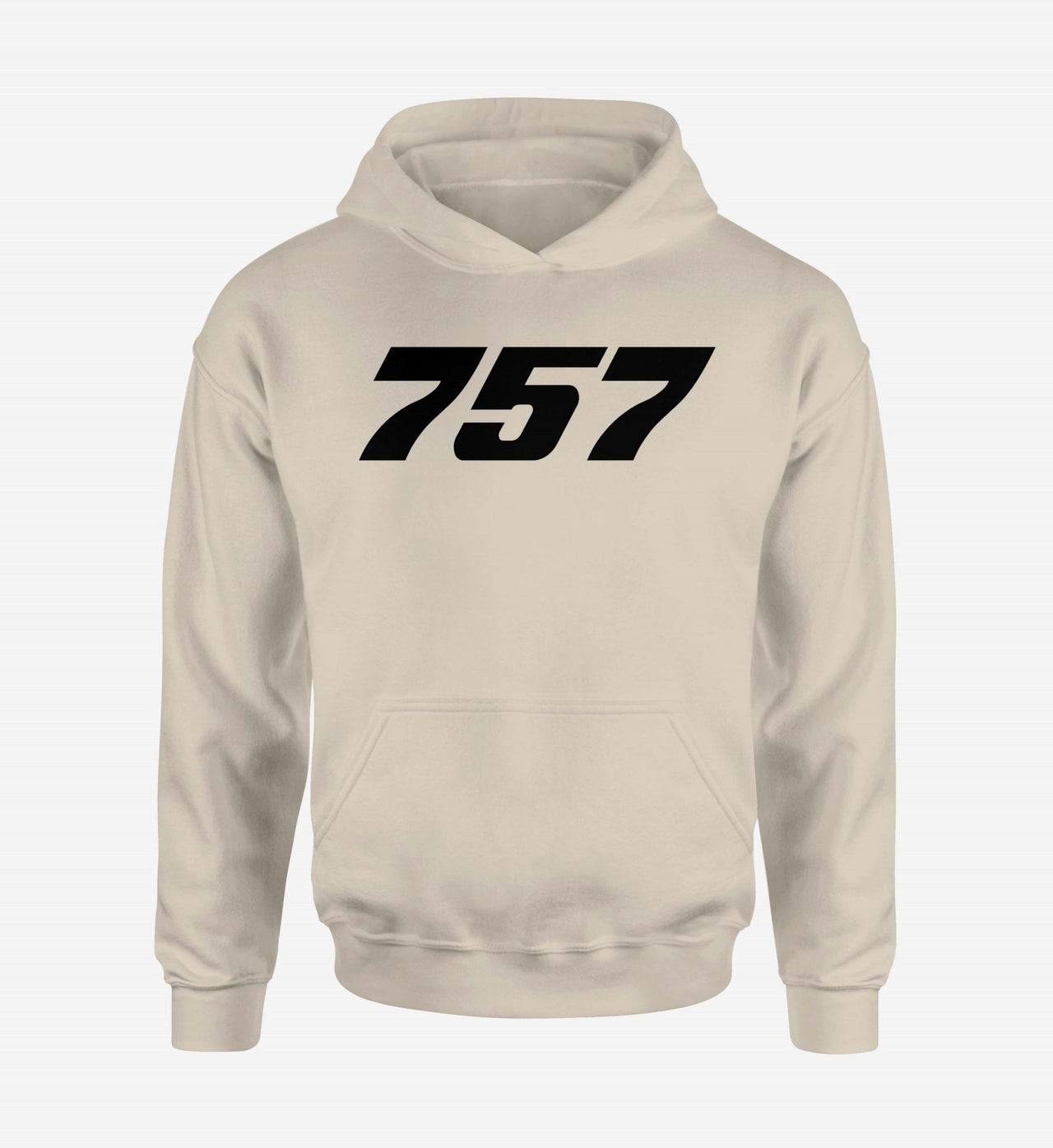 757 Flat Text Designed Hoodies