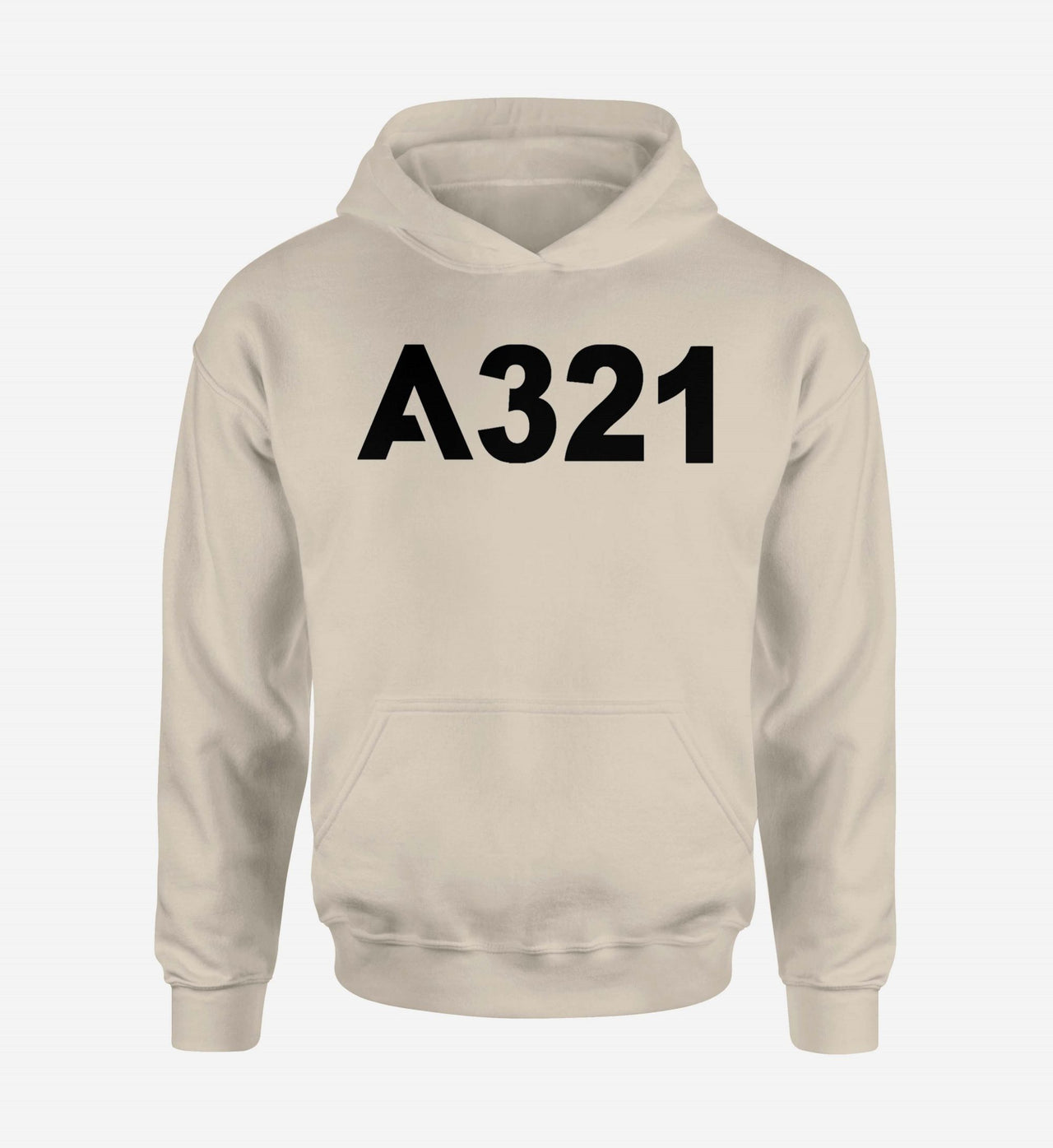 A321 Flat Text Designed Hoodies