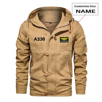 Thumbnail for A330 Flat Text Designed Cotton Jackets