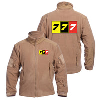 Thumbnail for Flat Colourful 777 Designed Fleece Military Jackets (Customizable)