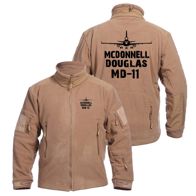 McDonnell Douglas MD-11 & Plane Designed Fleece Military Jackets (Customizable)