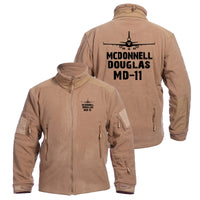 Thumbnail for McDonnell Douglas MD-11 & Plane Designed Fleece Military Jackets (Customizable)