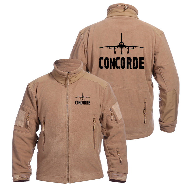 Concorde & Plane Designed Fleece Military Jackets (Customizable)