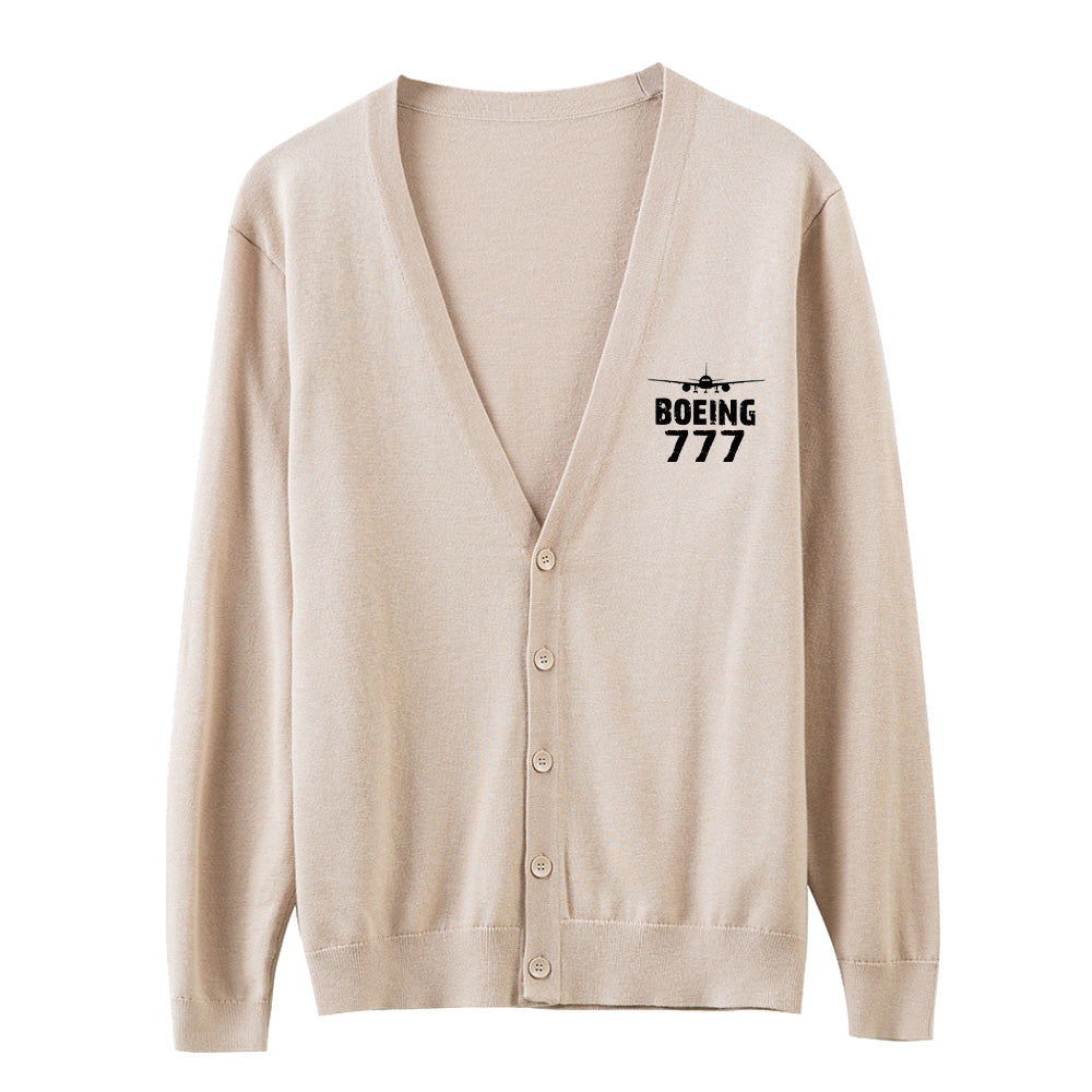 Boeing 777 & Plane Designed Cardigan Sweaters