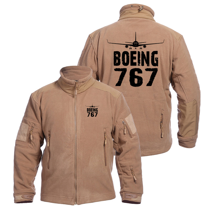 Boeing 767 & Plane Designed Fleece Military Jackets (Customizable)