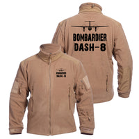 Thumbnail for Bombardier Dash-8 & Plane Designed Fleece Military Jackets (Customizable)