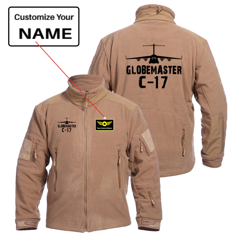 GlobeMaster C-17 & Plane Designed Fleece Military Jackets (Customizable)