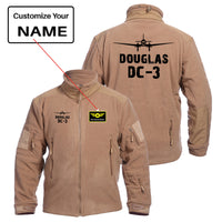 Thumbnail for Douglas DC-3 & Plane Designed Fleece Military Jackets (Customizable)