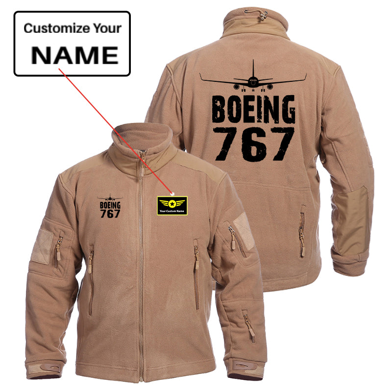 Boeing 767 & Plane Designed Fleece Military Jackets (Customizable)