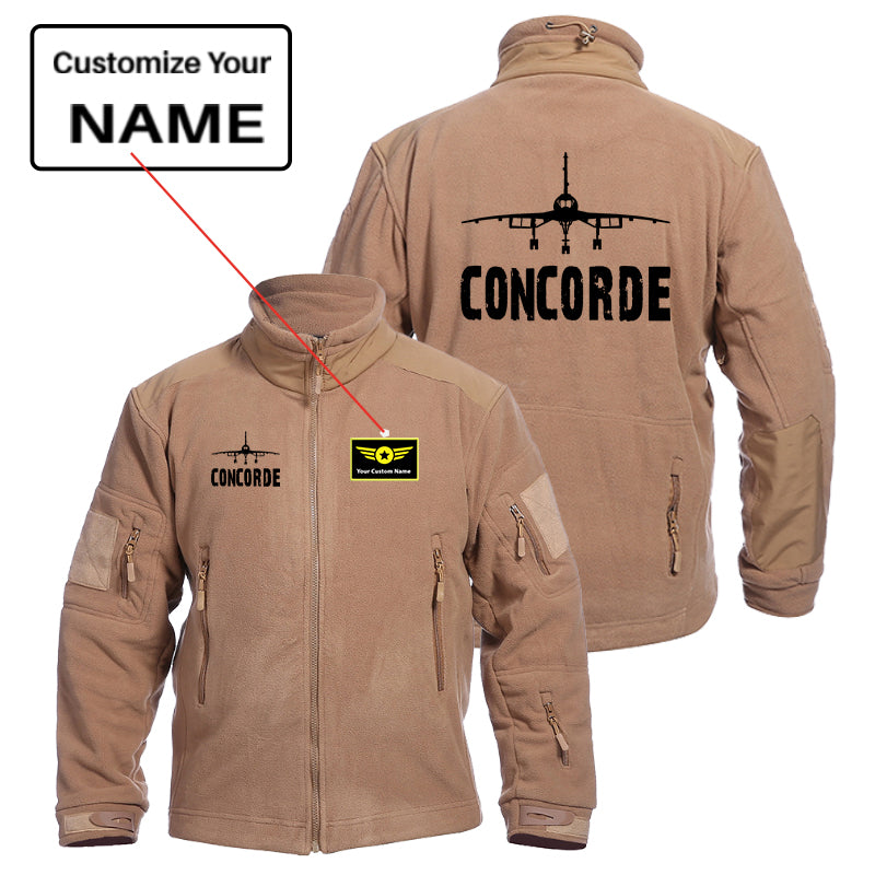 Concorde & Plane Designed Fleece Military Jackets (Customizable)