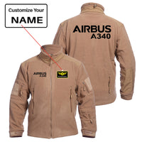 Thumbnail for Airbus A340 & Text Designed Fleece Military Jackets (Customizable)