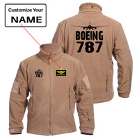 Thumbnail for Boeing 787 & Plane Designed Fleece Military Jackets (Customizable)