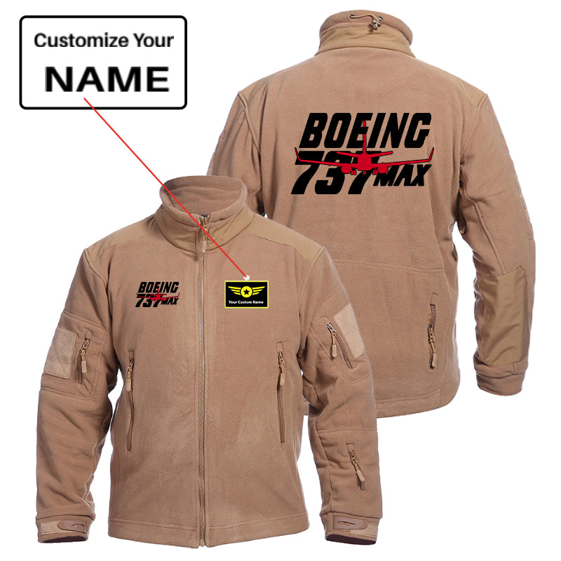 Amazing 737 Max Designed Fleece Military Jackets (Customizable)