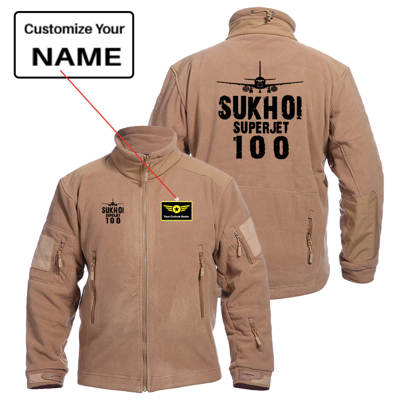 Sukhoi Superjet 100 & Plane Designed Fleece Military Jackets (Customizable)