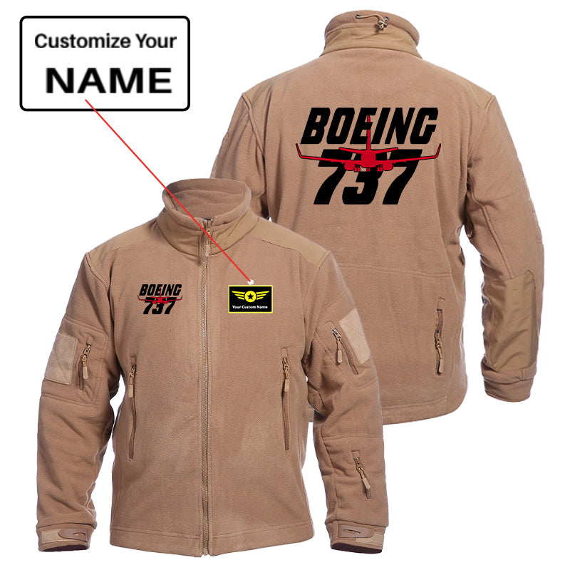 Amazing Boeing 737 Designed Fleece Military Jackets (Customizable)