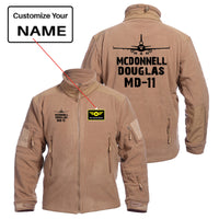 Thumbnail for McDonnell Douglas MD-11 & Plane Designed Fleece Military Jackets (Customizable)