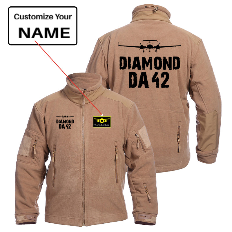 Diamond DA42 & Plane Designed Fleece Military Jackets (Customizable)