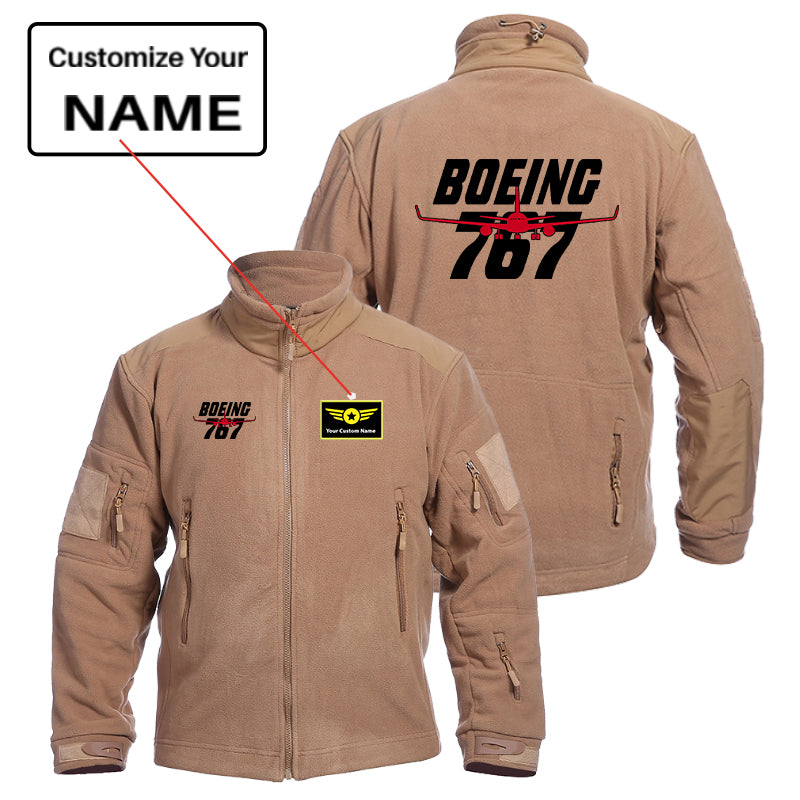 Amazing Boeing 767 Designed Fleece Military Jackets (Customizable)