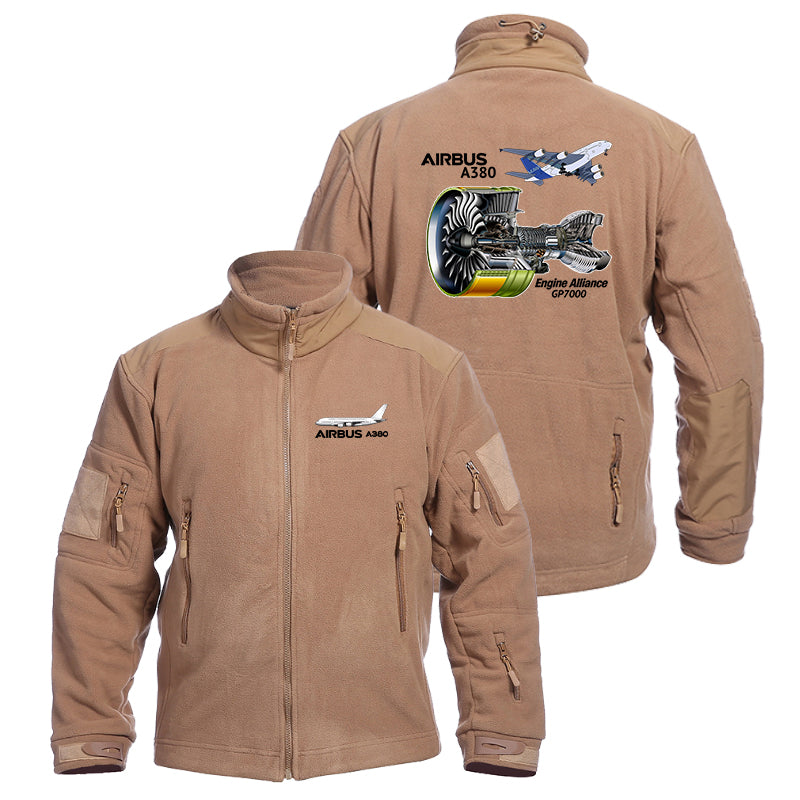 Airbus A380 & GP7000 Engine Designed Fleece Military Jackets (Customizable)