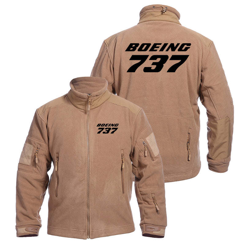 Boeing 737 & Text Designed Fleece Military Jackets (Customizable)