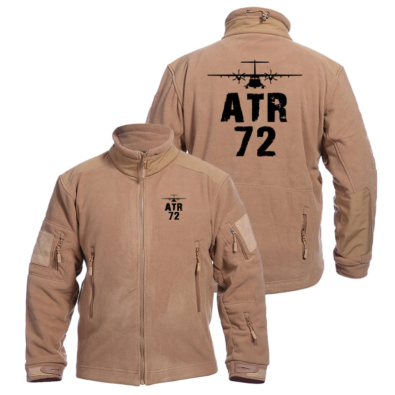 ATR-72 & Plane Designed Fleece Military Jackets (Customizable)