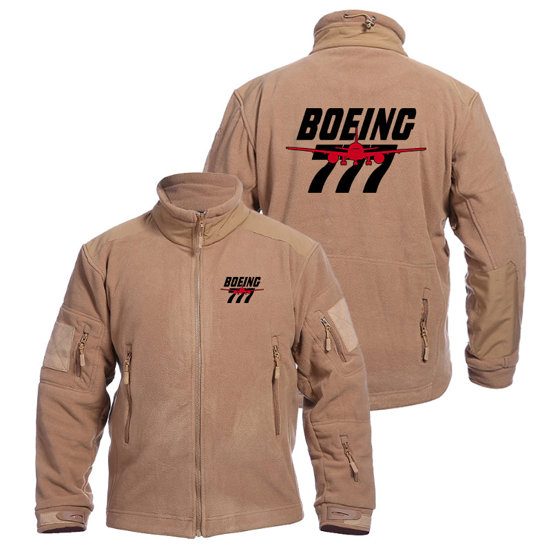 Amazing Boeing 777 Designed Fleece Military Jackets (Customizable)