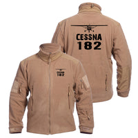 Thumbnail for Cessna 182 & Plane Designed Fleece Military Jackets (Customizable)
