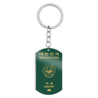 Thumbnail for Korean Passport Designed Stainless Steel Key Chains (Double Side)