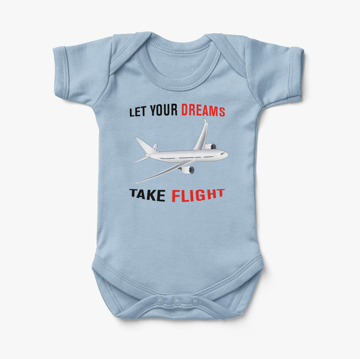 Let Your Dreams Take Flight Designed Baby Bodysuits