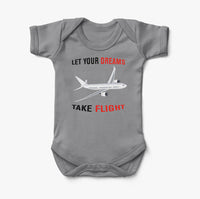 Thumbnail for Let Your Dreams Take Flight Designed Baby Bodysuits