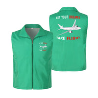 Thumbnail for Let Your Dreams Take Flight Designed Thin Style Vests