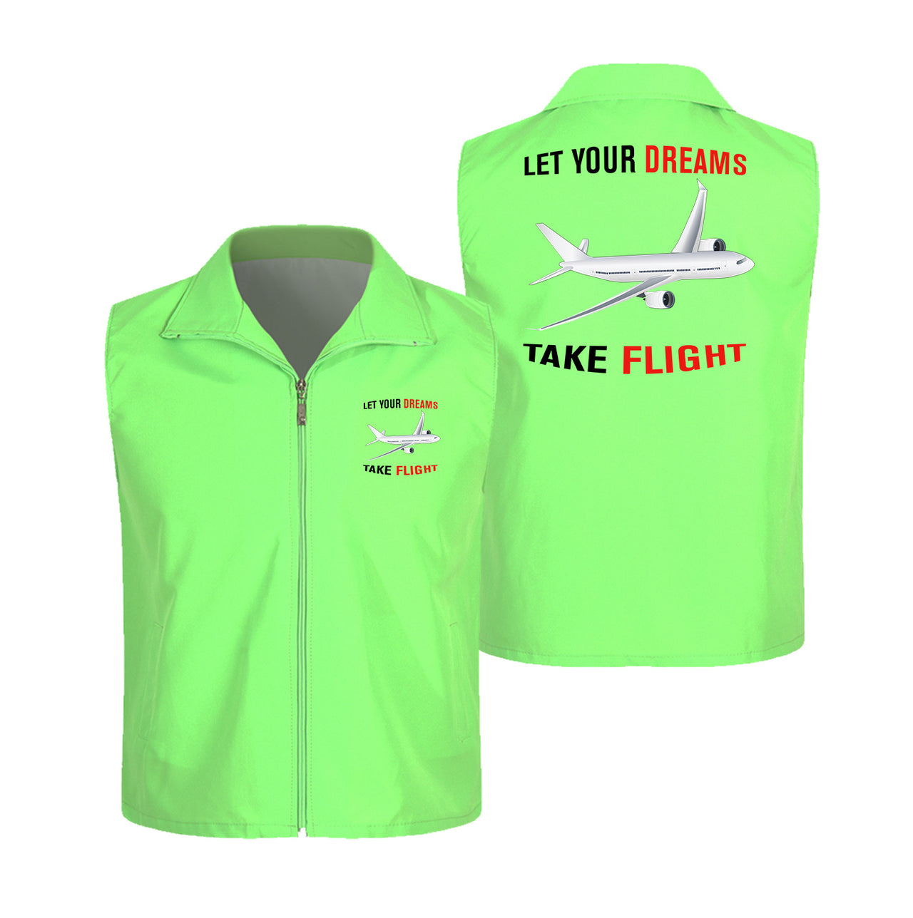 Let Your Dreams Take Flight Designed Thin Style Vests