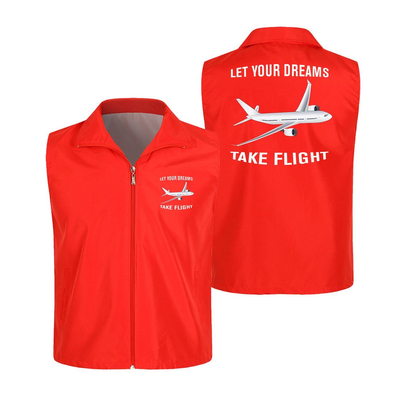 Let Your Dreams Take Flight Designed Thin Style Vests