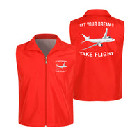 Thumbnail for Let Your Dreams Take Flight Designed Thin Style Vests