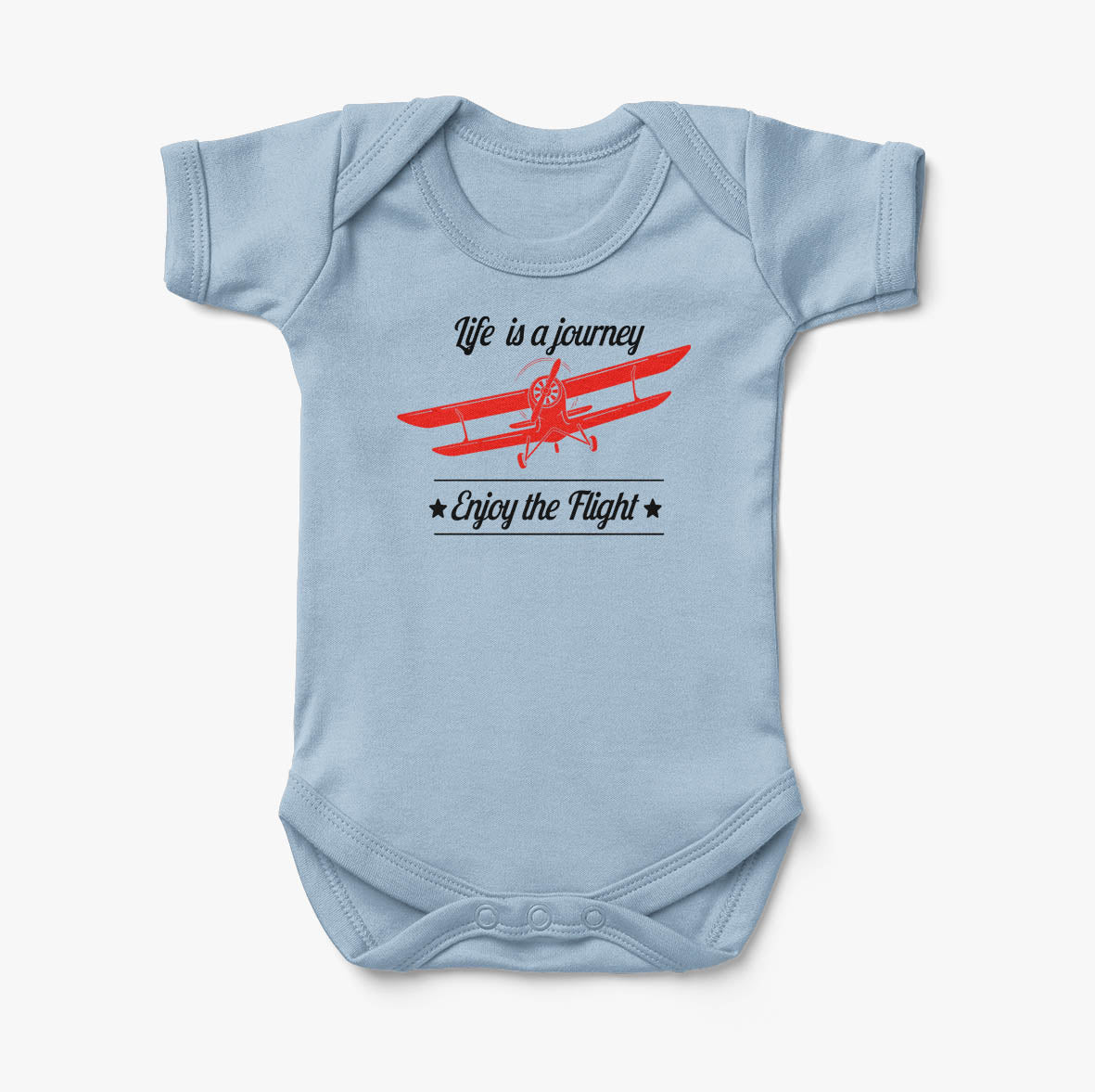 Life is a journey Enjoy the Flight Designed Baby Bodysuits