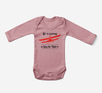 Thumbnail for Life is a journey Enjoy the Flight Designed Baby Bodysuits