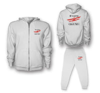 Thumbnail for Life is a journey Enjoy the Flight Designed Zipped Hoodies & Sweatpants Set