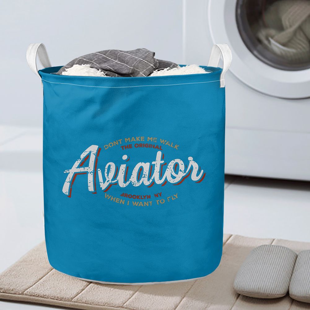 Aviator - Dont Make Me Walk Designed Laundry Baskets