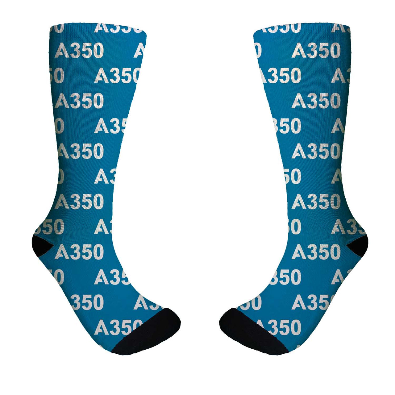 A350 Flat Text Designed Socks