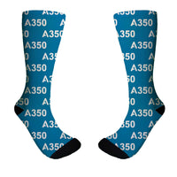 Thumbnail for A350 Flat Text Designed Socks