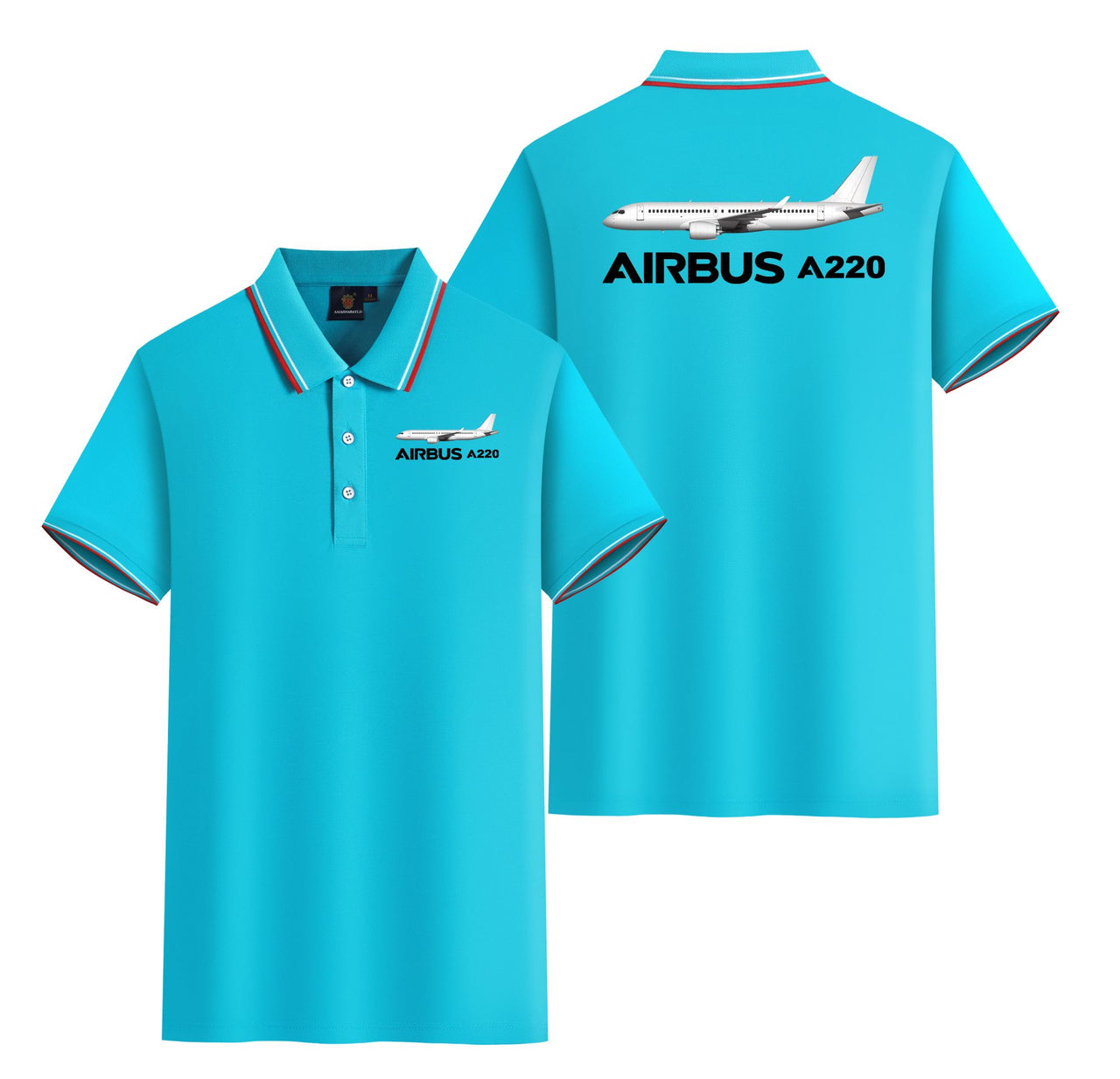 The Airbus A220 Designed Stylish Polo T-Shirts (Double-Side)