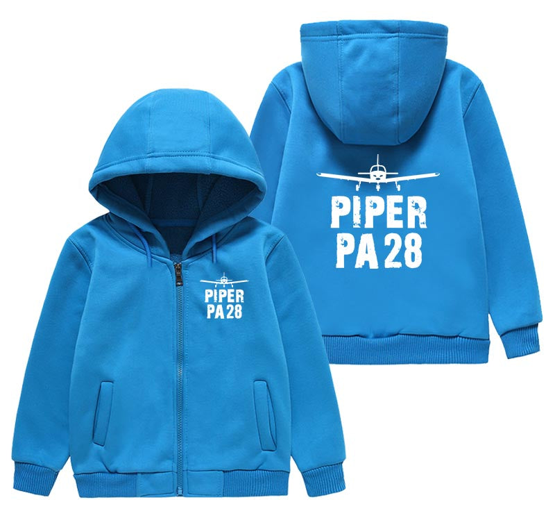 Piper PA28 & Plane Designed "CHILDREN" Zipped Hoodies