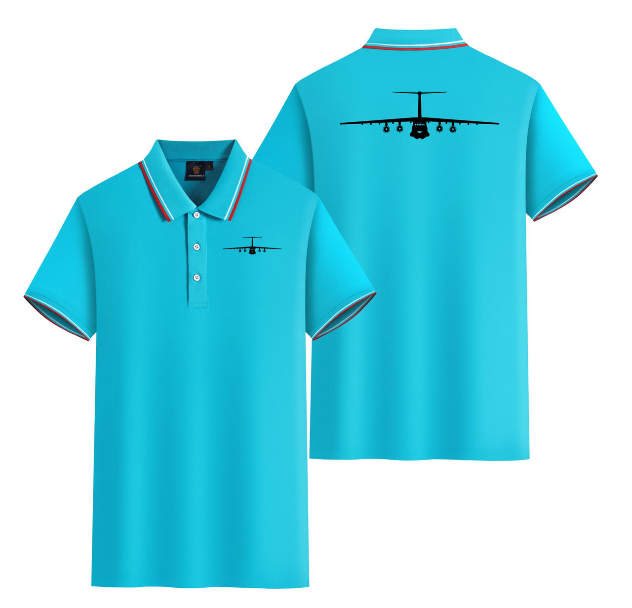 Ilyushin IL-76 Silhouette Designed Stylish Polo T-Shirts (Double-Side)