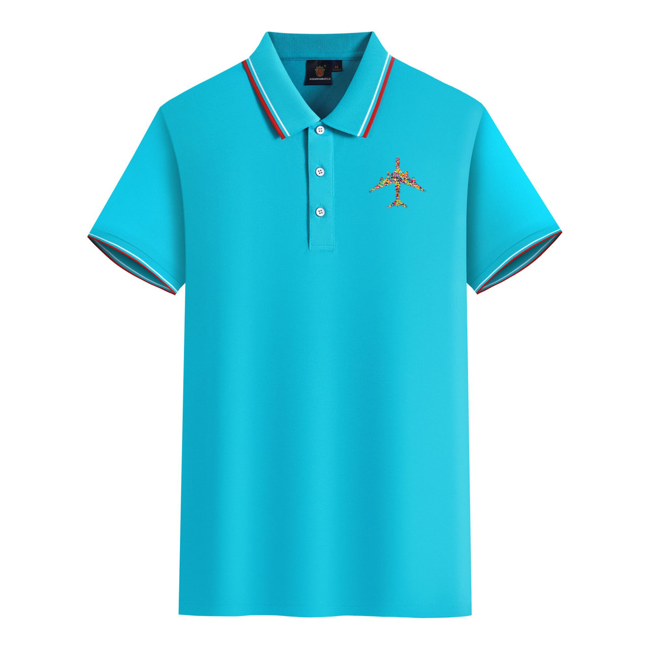 Colourful Airplane Designed Stylish Polo T-Shirts