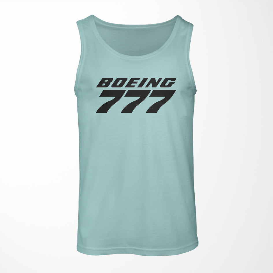 Boeing 777 & Text Designed Tank Tops