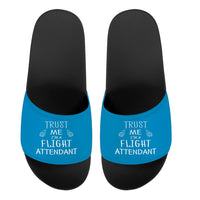 Thumbnail for Trust Me I'm a Flight Attendant Designed Sport Slippers