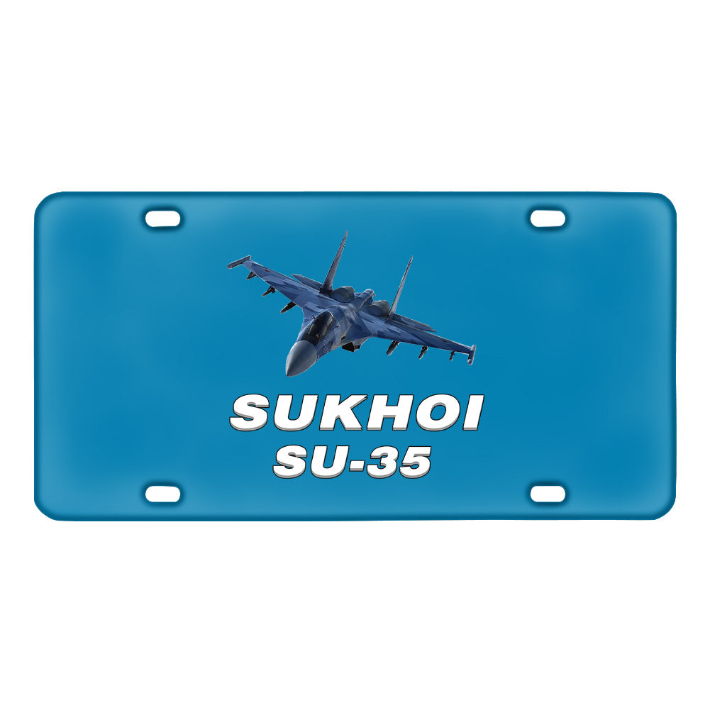 The Sukhoi SU-35 Designed Metal (License) Plates